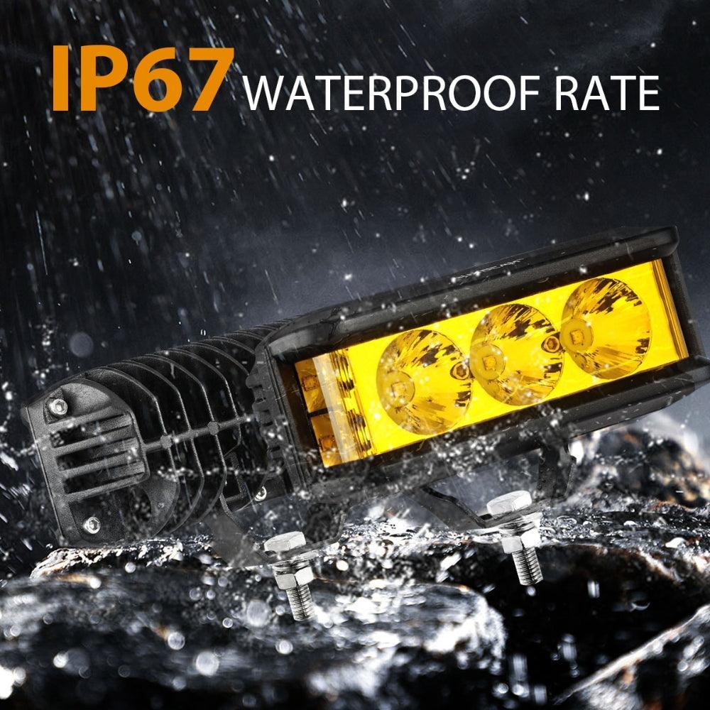 R5 série | 5 Inch 68W orange Square Side Shooter faisceau longue portée Projecteurs LED compacts Barres LED – vue 5