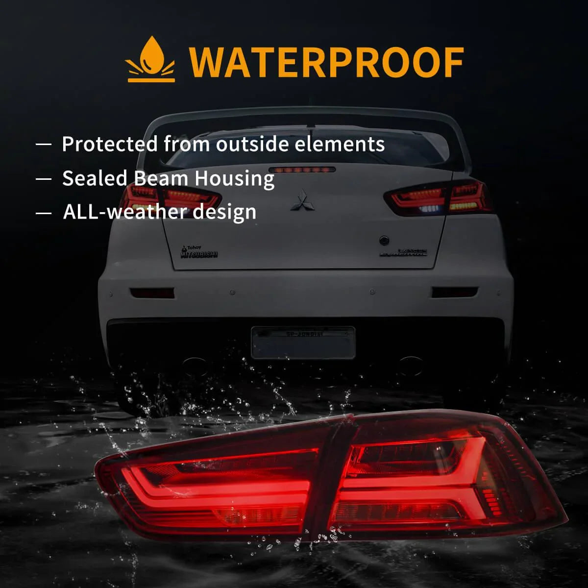 LED bloc de feux arrière avec Sequential clignotant pour 2008-2017 Mitsubishi Lancer & EVO X – vue 9
