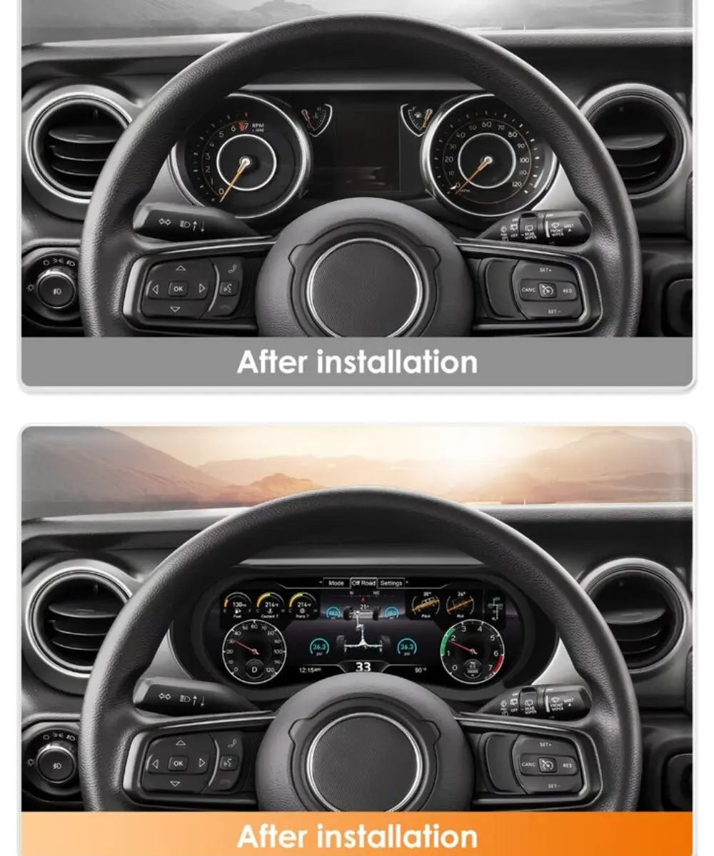 Virtual Cockpit Jeep Wrangler 2018-2023 LCD 12,3″ – NOVADOMIO