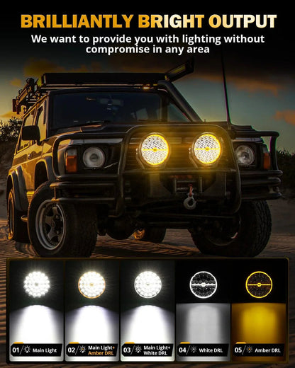 RAY-L série | 9 pouces 318W 34180LM Dual DRL Offroad Projecteurs LED longue portée – vue 2 – NOVADOMIO