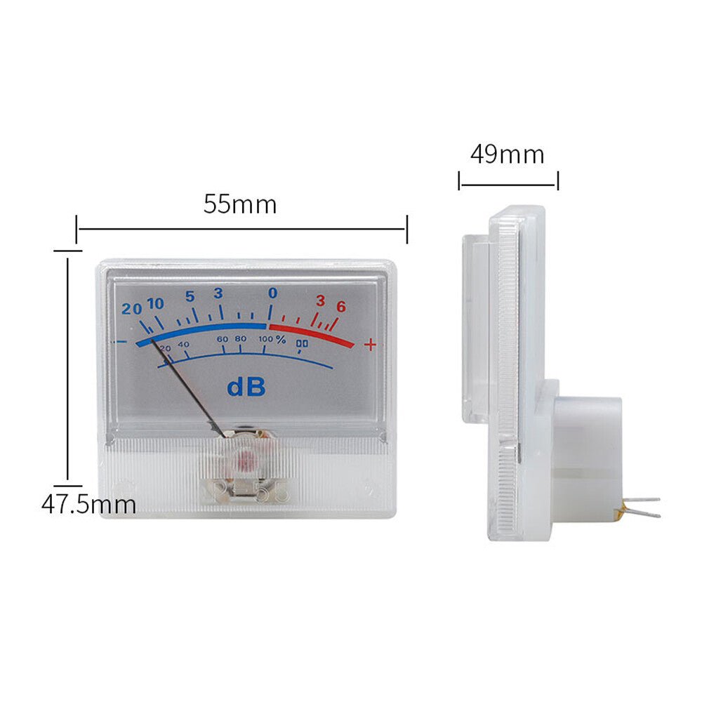 135uA mètre plat optoélectronique sans dos de mètre de volume audio VU de pointeur de Ω 650 Ω – vue 3