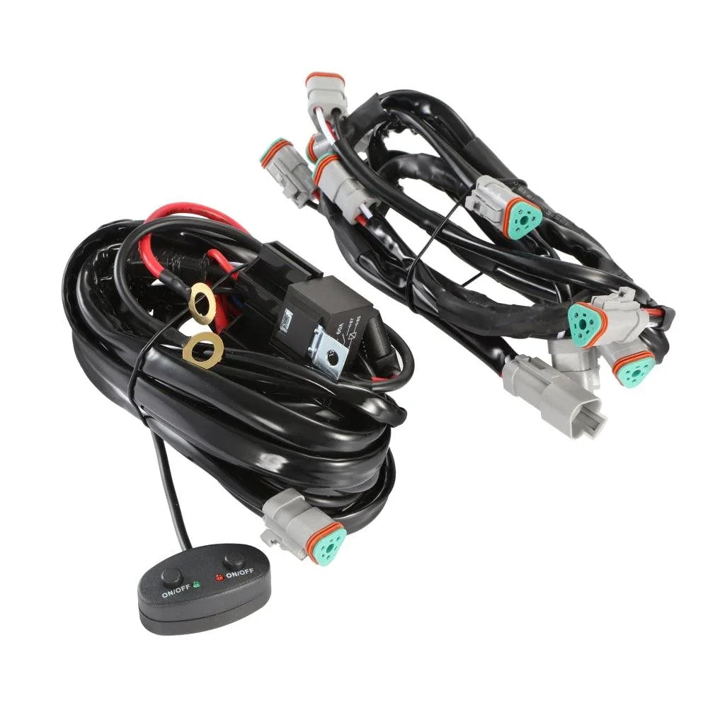 8-Projecteurs LED compacts Power Wiring Harness Kit avec 3 PIN DT Plug – vue 4