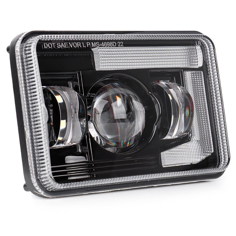 4x6 Inch DOT Sealed Beam LED Headlights avec DRL pour Peterbilt Kenworth Freightinger Ford Chevrolet – vue 9