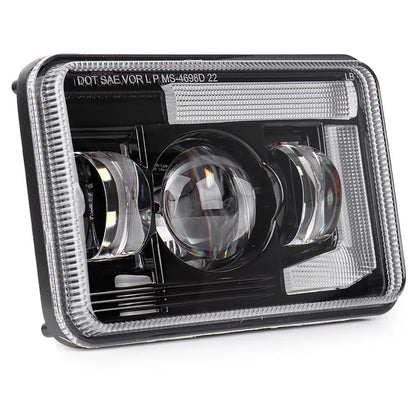 4×6″ DOT optique scellée phares LED avec DRL pour Peterbilt Kenworth Freightinger Ford Chevrolet – vue 9 – NOVADOMIO
