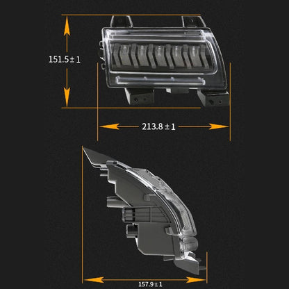 Upgraded extensions d’ailes feux, LED séquentiel clignotant clignotant avec DRL Jeep Wrangler JL Sport/Sports JT Sport/Sports