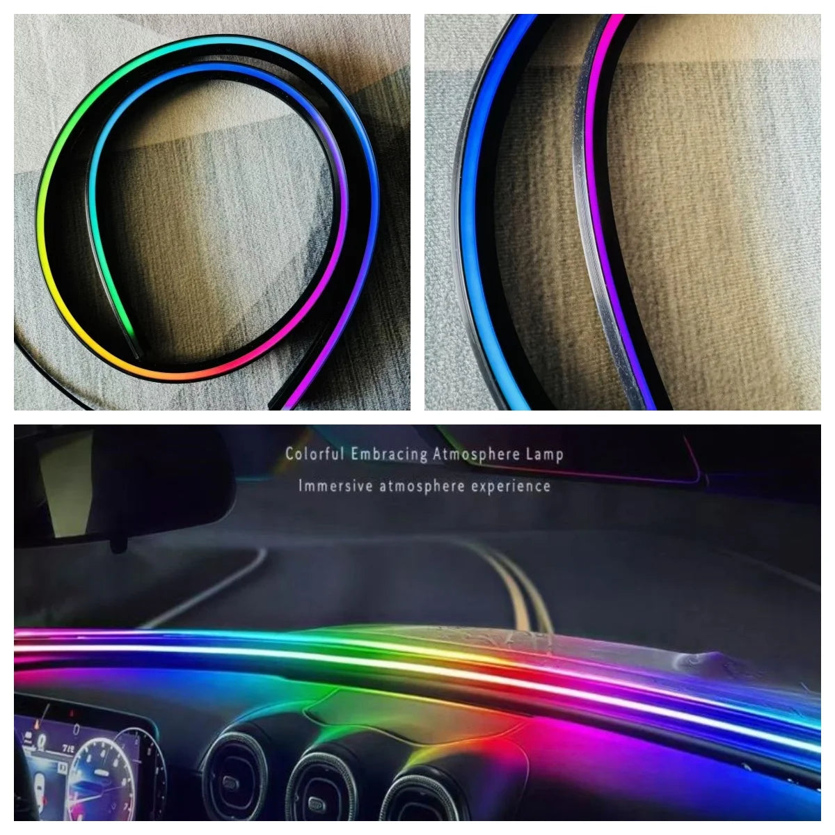 Bande LED d’ambiance universelle – fibre optique, commande par application – photo 4