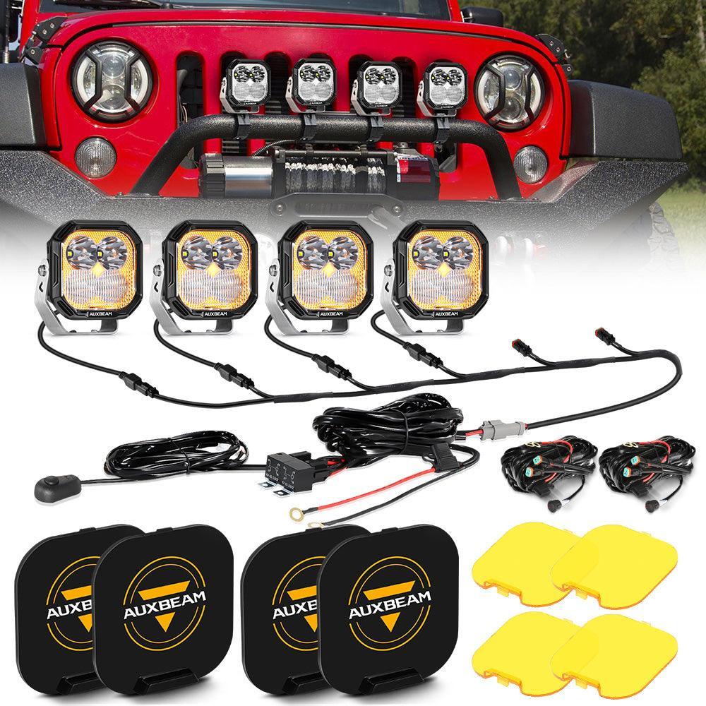 Color Play série 3 Inch 100W Projecteurs LED compacts tout-terrain avec blanc DRL & orange clignotant Lights – vue 34