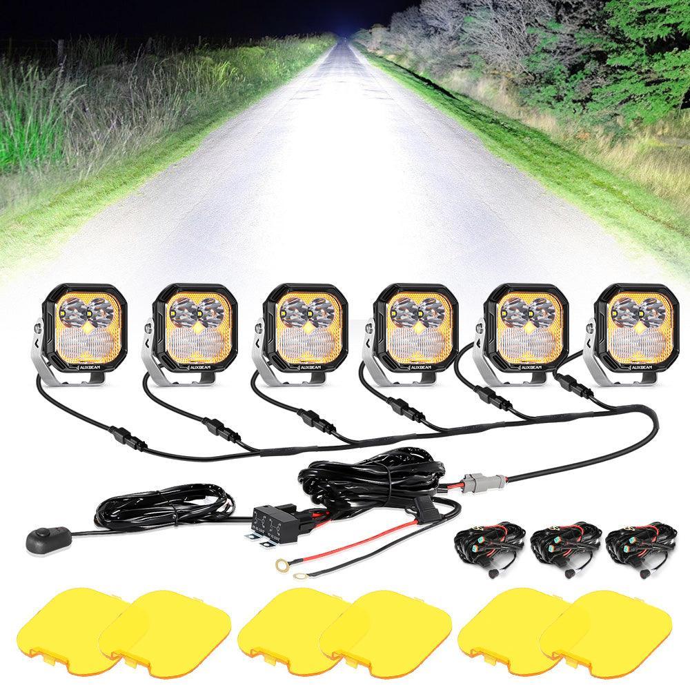 Color Play série 3 Inch 100W Projecteurs LED compacts tout-terrain avec blanc DRL & orange clignotant Lights – vue 32