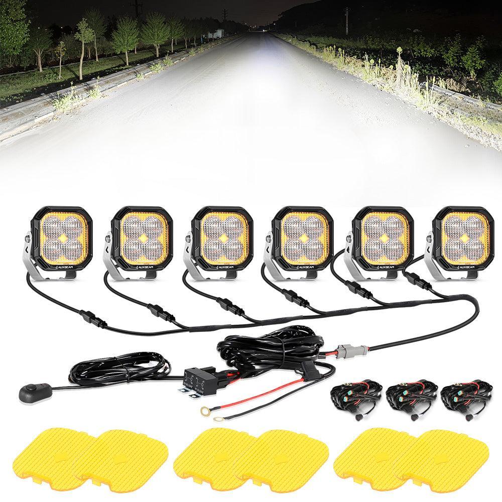 Color Play série 3 Inch 100W Projecteurs LED compacts tout-terrain avec blanc DRL & orange clignotant Lights – vue 27