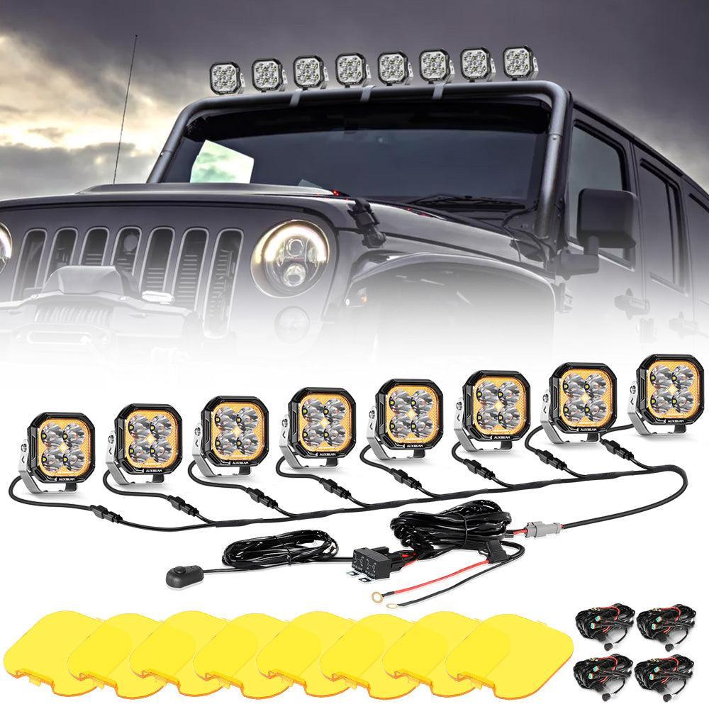 Color Play série 3 Inch 100W Projecteurs LED compacts tout-terrain avec blanc DRL & orange clignotant Lights – vue 16