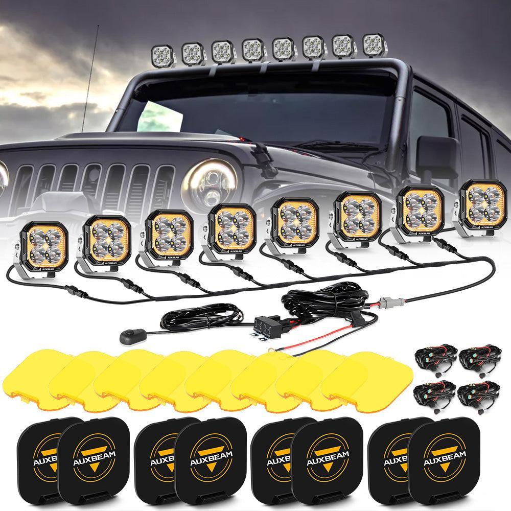 Color Play série 3 Inch 100W Spot Projecteurs LED compacts tout-terrain avec blanc DRL & orange clignotant Lights – vue 14