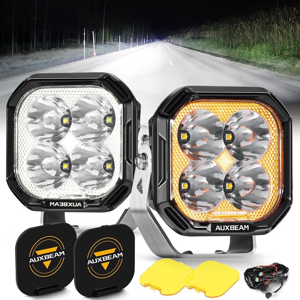 Color Play série 3 Inch 100W Projecteurs LED compacts tout-terrain avec blanc DRL & orange clignotant Lights – vue 13