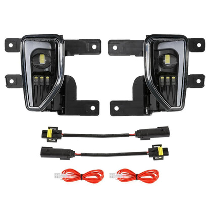 Lot de 2 45 W homologation DOT LED antibrouillards avec DRL pour 2016–2018 Chevrolet Silverado 1500 (noir) – vue 13
