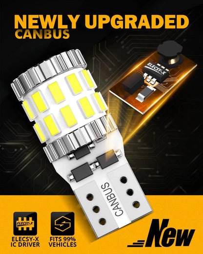 168 2825W5W T10 Ampoules LED pour plaque, feux latéraux et intérieur 3 W 400% plus lumineux CAN-bus anti-erreur blanc B1