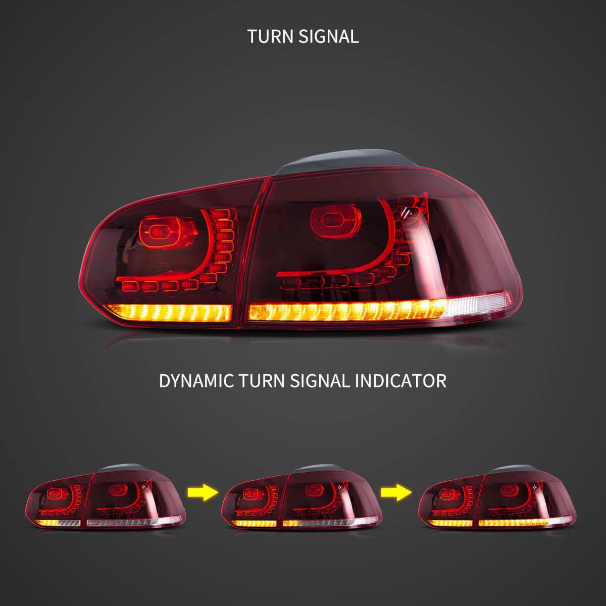 LED bloc de feux arrière avec orange Sequential clignotant pour 2008-2014 VW Golf 6th Gen Mk6 Hetchback – vue 8