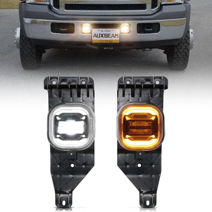 LED antibrouillards avec blanc DRL & orange clignotant pour Ford F250 F350 F450 F550 Super Duty 2005 2006 2007 – NOVADOMIO
