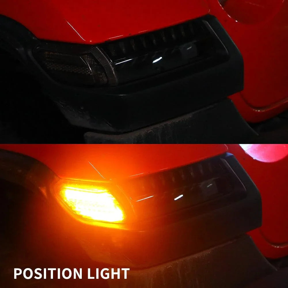 Smoke LED clignotant Lights avec DRL & feu latéral Lights pour Jeep Wrangler JL Sahara, Rubicon, High Altitude Models 2018-2…