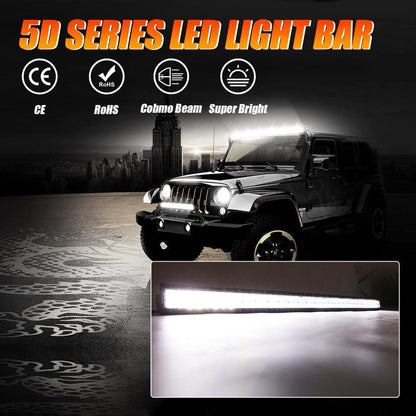 52″ 5D série droit Barres LED & automobile Roof pare-brise Barres LED support de montage pour Ford Bronco 2/4 portes 2021