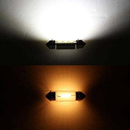 36 mm DE3174 1.42″ Festoon LED intérieur/plafonnier/lecture/éclairage de plaque ampoules 2.7 W 300 LM 6 500 K blanc – 2