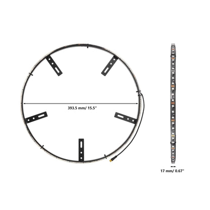 Lot de 4 15.5″ RGB LED anneaux LED de roue Magic Dream couleur éclairage néon de jante avec APP & RF télécommande – vue 9