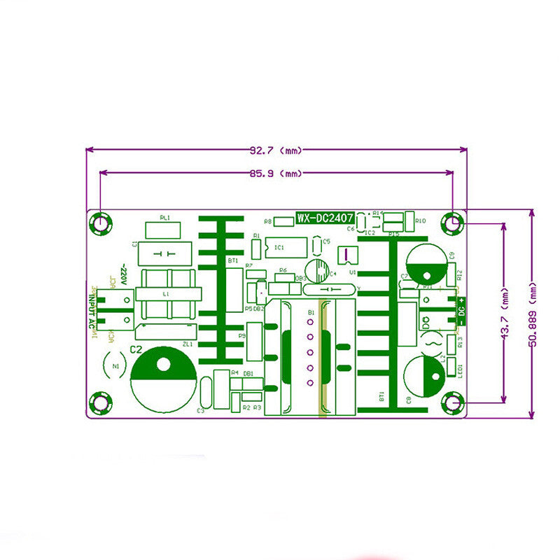 Carte d'alimentation de commutateur 24 V 3a, module d'alimentation isolé 24 V 70 W AC à DC – vue 7