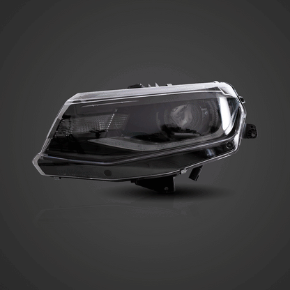 LED bloc optique avant projecteur double faisceau noir pour 2016–2022 Chevrolet Camaro 6th Gen – vue 2 – NOVADOMIO