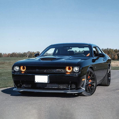 LED bloc optique avant RGB Style projecteur double faisceau noir pour 2008–2014 Dodge Challenger 3th Gen Pre-Facelift – vue 7