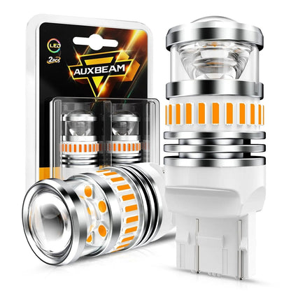 T20 7443 7440 Ampoules LED pour clignotants avant/arrière et feux latéraux 11W 4000LM 3500K orange B1 série – 2 ampoules