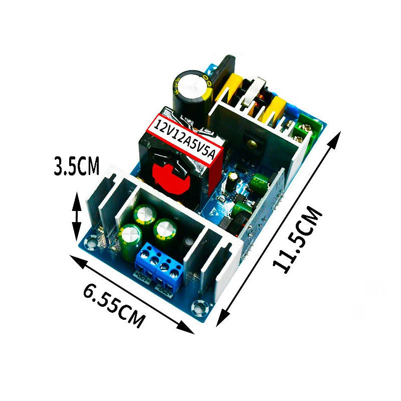 Module de carte d'alimentation à double canal isolé AC-DC, alimentation de commutation 12V12 A / 5V5 A – vue 6