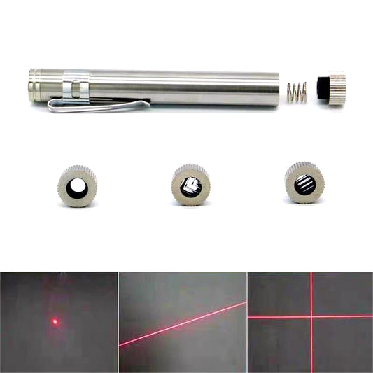 Stylo pointeur laser rouge 3 en 1 650 nm (point, ligne et croix) – rechargeable par USB – vue…