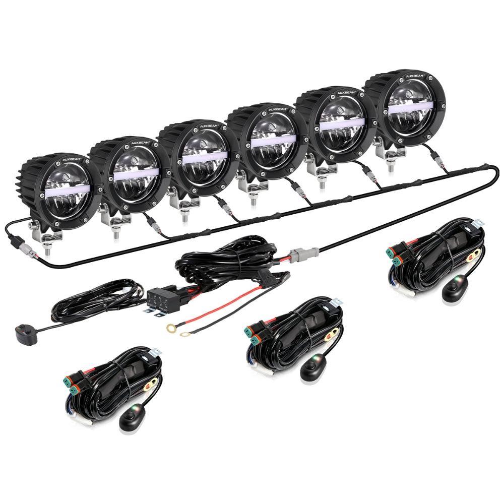 C4 série | 4 Inch 110W 11000LM LED Pods Offroad LED Driving Lights avec orange DRL – vue 20