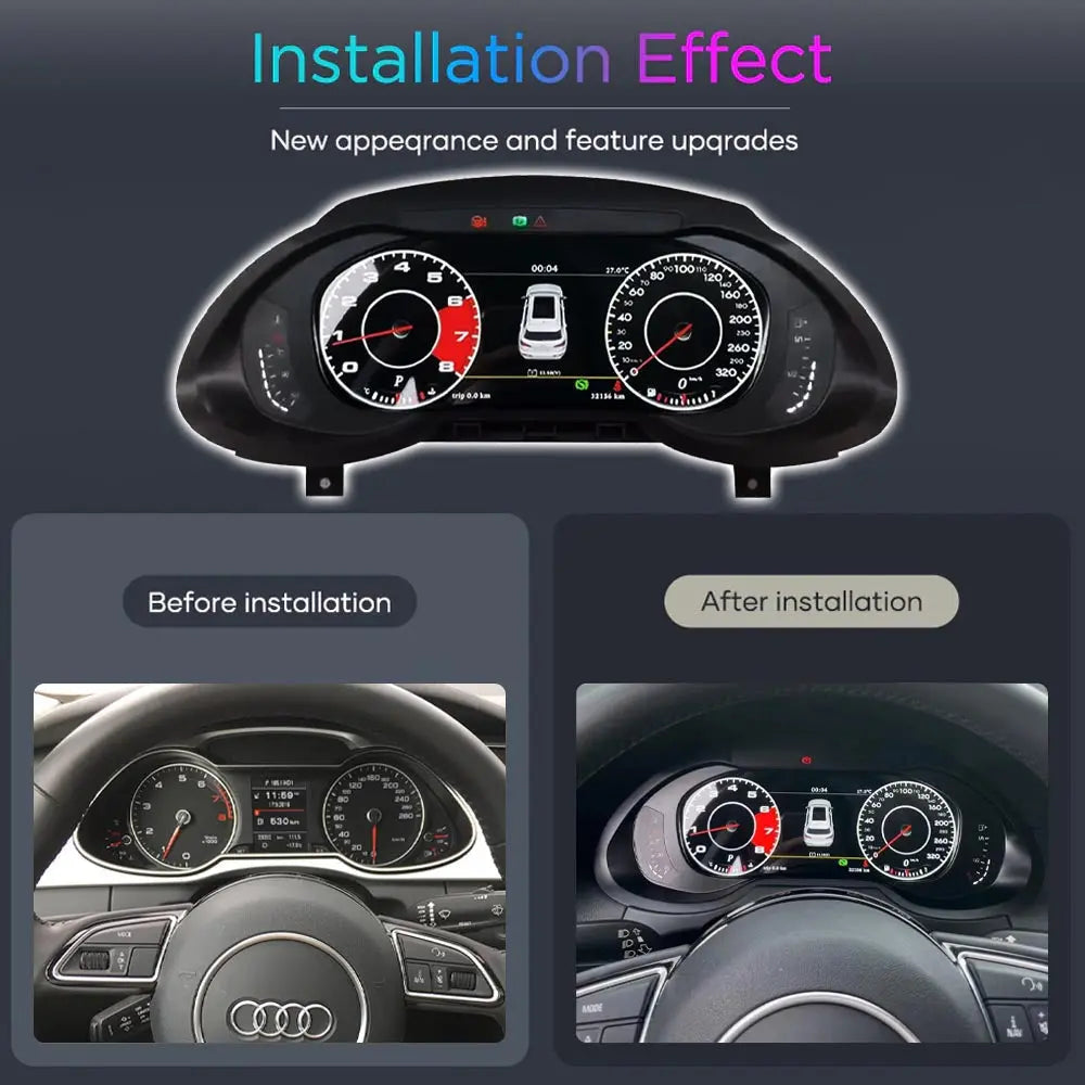 Virtual Cockpit Audi A4 / S4 / RS4 / A5 / Q5 / S5 / RS5 2008-2021 LCD 12,3″ – NOVADOMIO