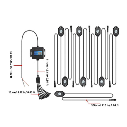 RGB éclairage LED de soubassement kit avec Bluetooth contrôleur pour ATV UTV – vue 10 – NOVADOMIO