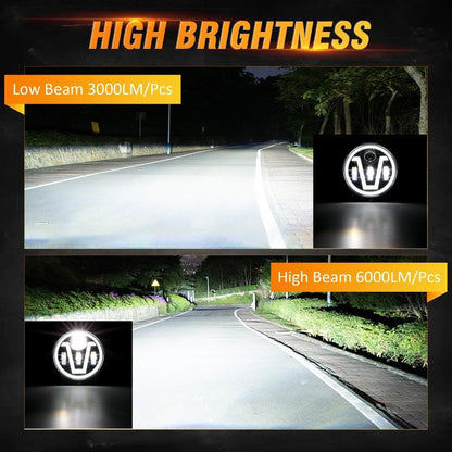 7″ phares LED Halo feux clignotants orange avec DRL feux de route/croisement pour Jeep Wrangler JK LJ CJ TJ – vue 3