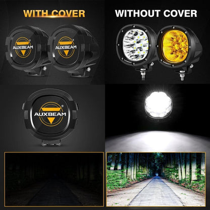 4″ rond Projecteurs LED compacts cache de protection noir – vue 2 – NOVADOMIO