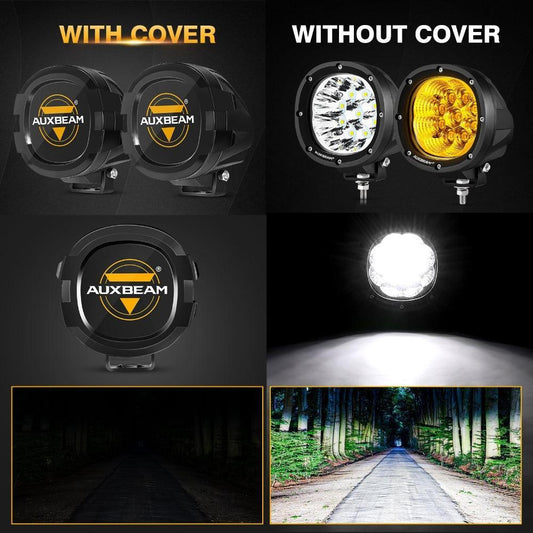 4″ rond Projecteurs LED compacts cache de protection noir – vue 2 – NOVADOMIO