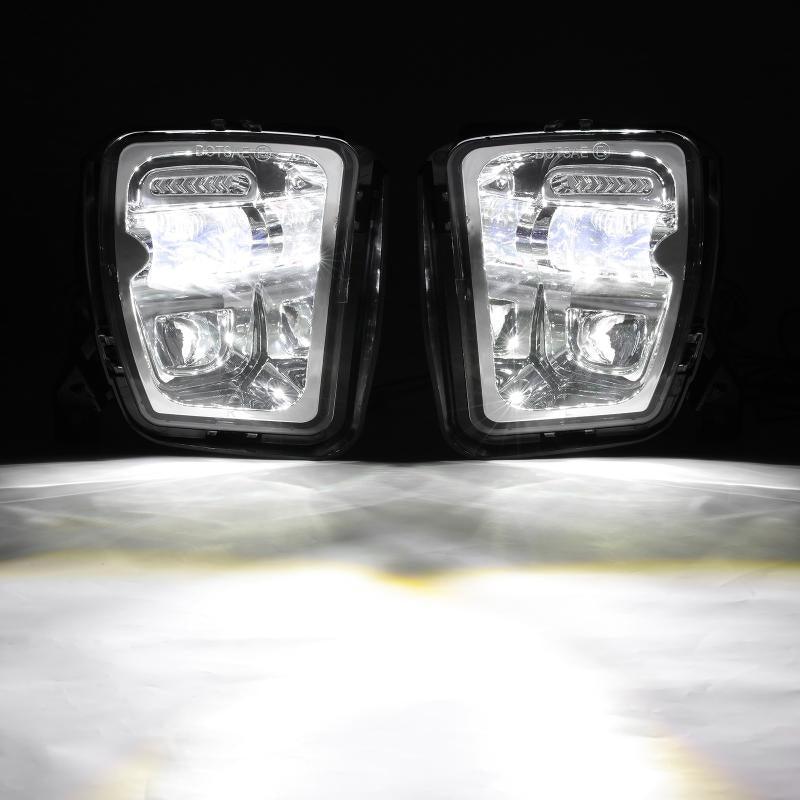 (2pcs/set) 36W LED Fog Lights pour Dodge Ram 1500 2013 2014 2015 2016 2017 2018 (Chrome) – vue 2