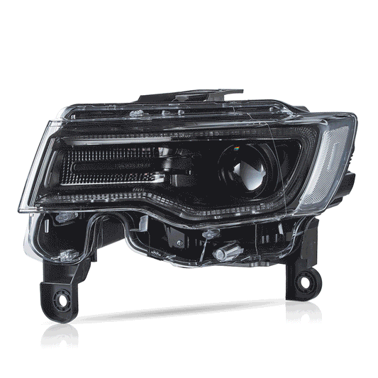 LED bloc optique avant Full LED avec Startup Animation/ bleu DRL pour 2014–2022 Jeep Grand Cherokee (WK2) – vue 2 – NOVADOMIO