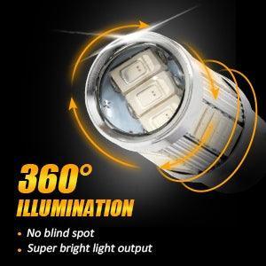 1157 BAY15D Ampoules LED pour feux stop et arrière 20W 4000LM rouge 33LED série – 2 ampoules – vue 6 – NOVADOMIO