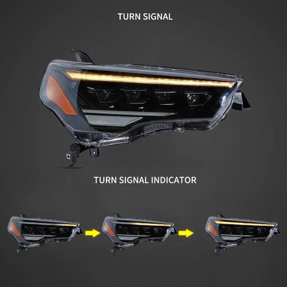 LED bloc optique avant 4 pièces Projector Upgrade pour 2014–2024 Toyota 4Runner – vue 3 – NOVADOMIO