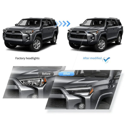 LED bloc optique avant 4 pièces Projector Upgrade pour 2014–2024 Toyota 4Runner – vue 6 – NOVADOMIO