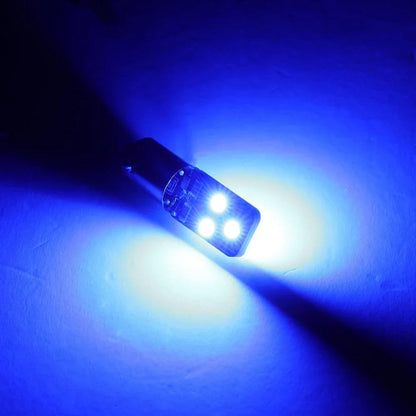 10 pièces bleu éclairage BA9S BA9 1895 1891 53 57 ampoules LED pour automobile intérieur plafonnier lecture plaque