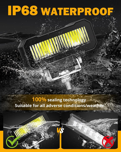4.6″ 60 W 7 200 lm projecteurs LED compacts tout-terrain feu longue portée – vue 6 – NOVADOMIO