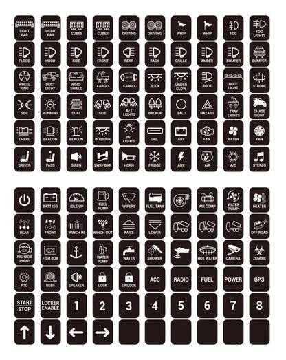 120 universel Stickers pour AC-1200/AR-600/RA80 XL/RB80 XL panneau de commande – vue 8 – NOVADOMIO
