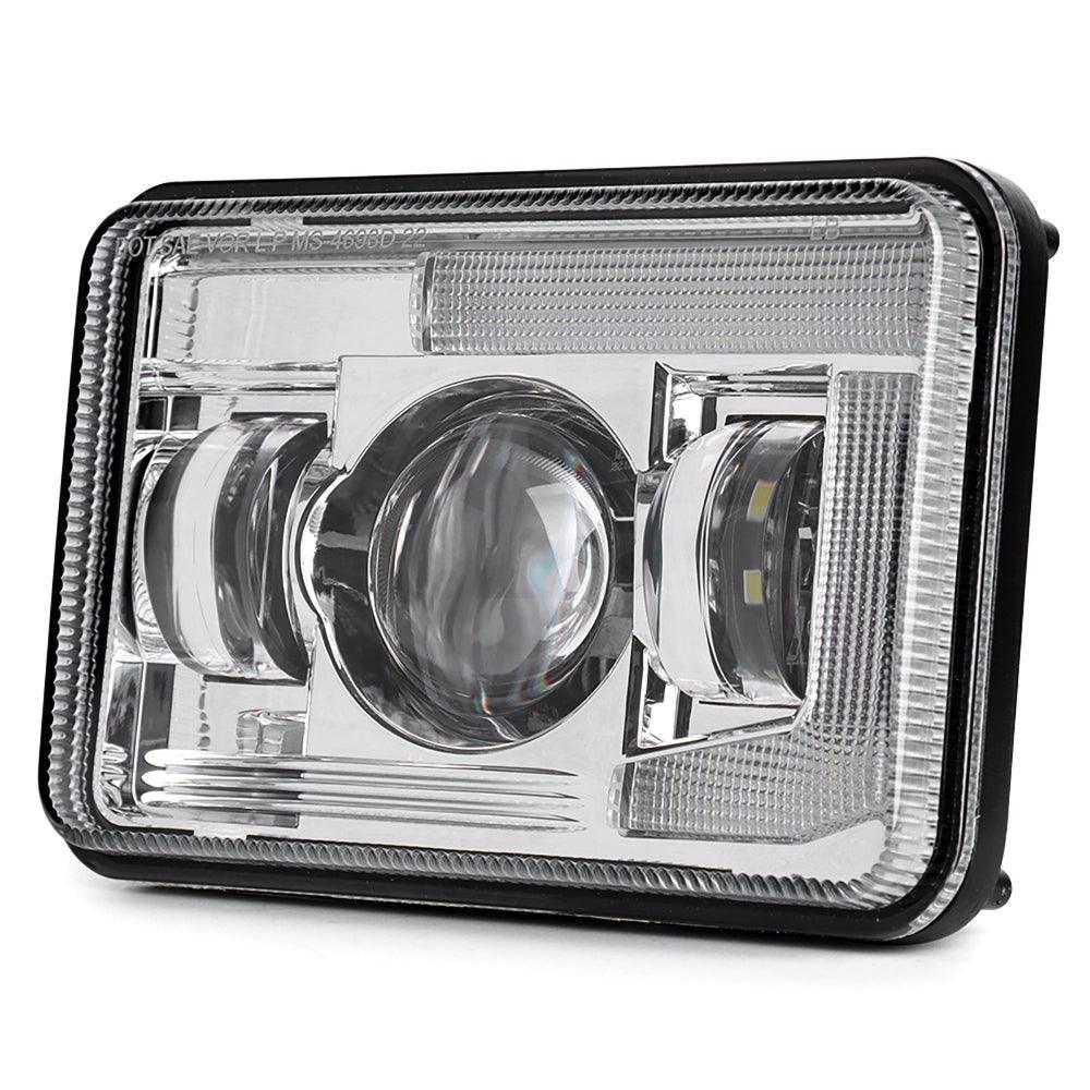 4x6 Inch DOT Sealed Beam LED Headlights avec DRL pour Peterbilt Kenworth Freightinger Ford Chevrolet – vue 8
