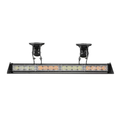 17″ Dual pare-brise Dash stroboscopique Barres lumineuses 20 clignotant motifs avec Suction Cup Mount pour véhicules camions
