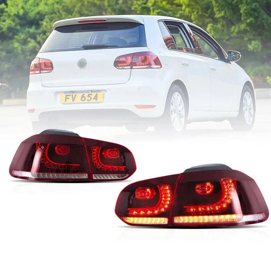 LED bloc de feux arrière avec orange séquentiel clignotant pour 2008–2014 VW Golf 6th Gen Mk6 Hetchback – vue 2 – NOVADOMIO
