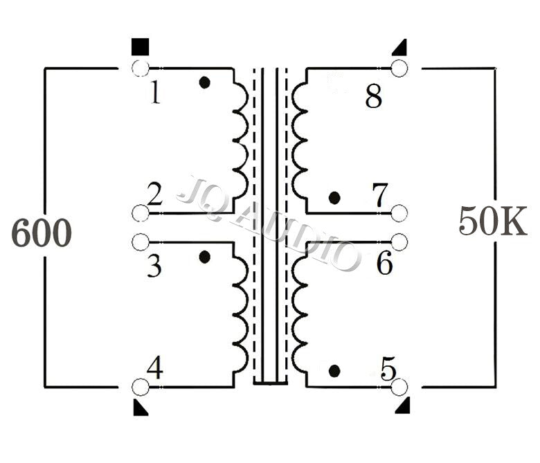 Audio Permalloy 600: 50K renforçant le transformateur d'isolation du transformateur – vue 7