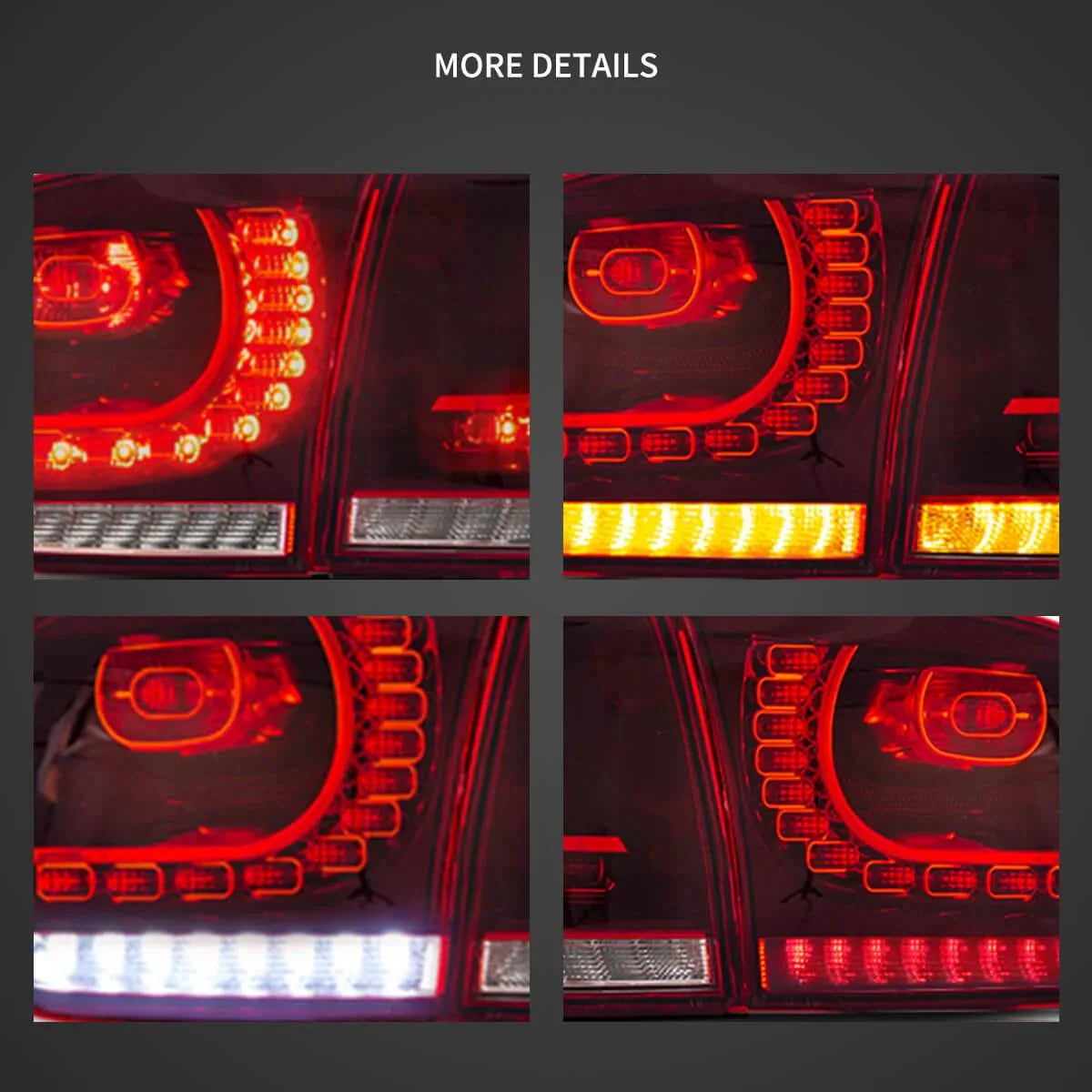 LED bloc de feux arrière avec orange Sequential clignotant pour 2008-2014 VW Golf 6th Gen Mk6 Hetchback – vue 9