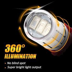 T25 3157 3156 Ampoules LED pour feux stop et arrière 20W 4000LM rouge 33LED série – 2 ampoules – vue 15 – NOVADOMIO